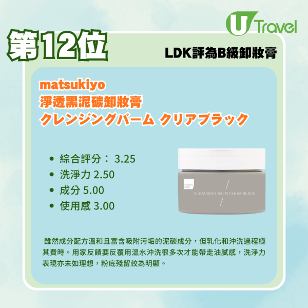 卸妝膏邊款好用？日本LDK實測13款人氣卸妝膏排行榜！KAHI/ink./ Arencia邊款洗淨力最強？ 