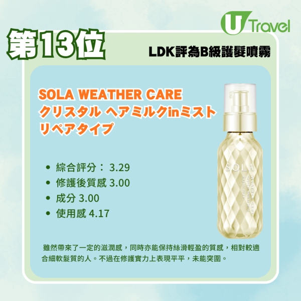 日本LDK實測13款人氣護髮噴霧!無印良品MUJI/UNOVE 邊款保濕順滑不黏膩?