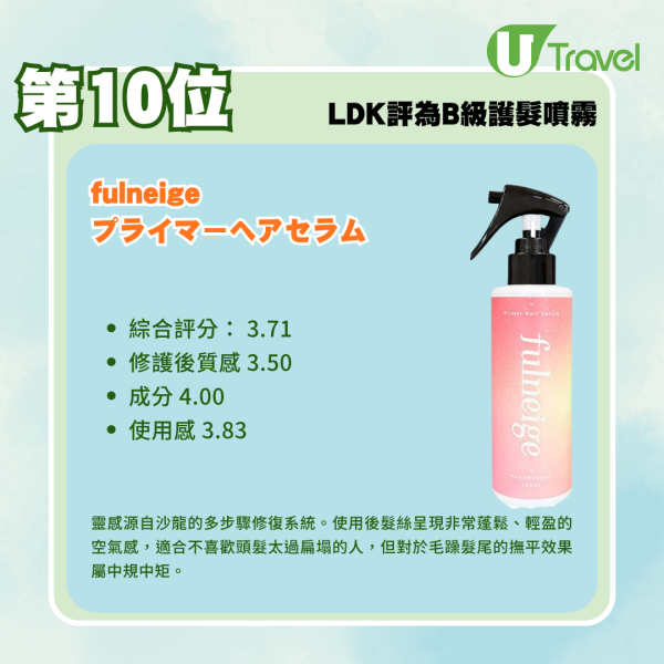 日本LDK實測13款人氣護髮噴霧!無印良品MUJI/UNOVE 邊款保濕順滑不黏膩?