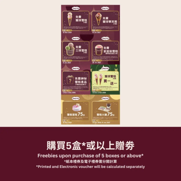 Häagen-Dazs雙球雪糕買一送一！一連10日 一次食勻4款口味！限時$34加購夏日特飲禮券