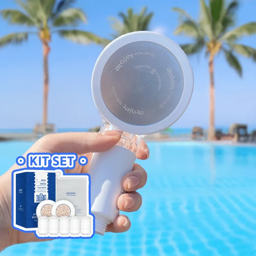 圖片來源:atojet官網 旅遊護膚必備!韓國神級迷你旅行濾芯花灑 外遊防敏水質過濾神器必入這款