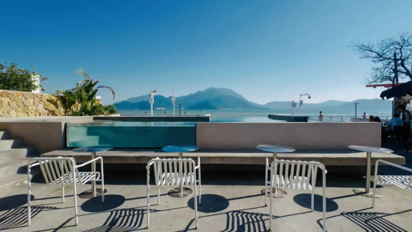 深圳大鵬必去山海窗景Cafe！紅白色獨棟別墅/一線海景/日落金山 