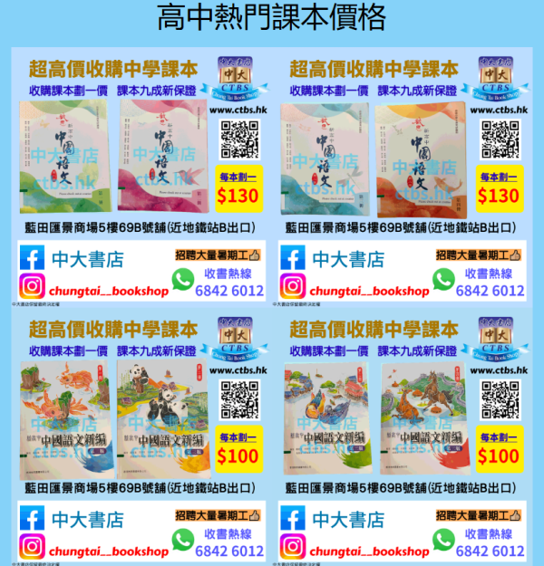 中大書店捐書及回收書籍（圖片來源︰中大書店）