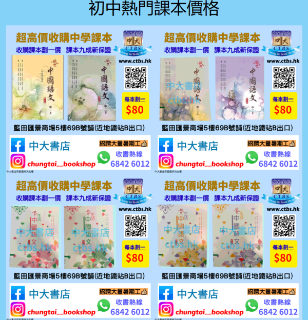 中大書店捐書及回收書籍（圖片來源︰中大書店）