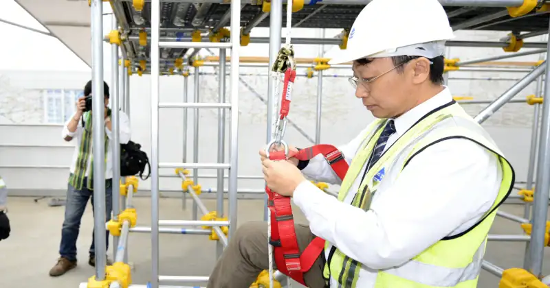 香港建造業總工會平安卡報名（圖片來源︰香港建造業總工會）
