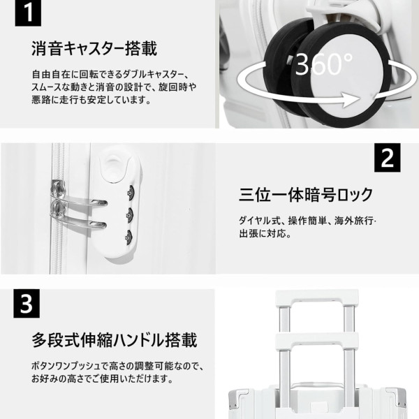 高CP值旅行裝備！0內平價行李箱8款推介 自帶杯架／手機支架／外置USB充電超貼心 