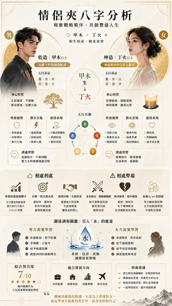 【Gemini/GPT幫情侶夾八字】AI免費解析情侶八字！唔知出生時辰一樣算到 複製指令一鍵生成說明書圖卡