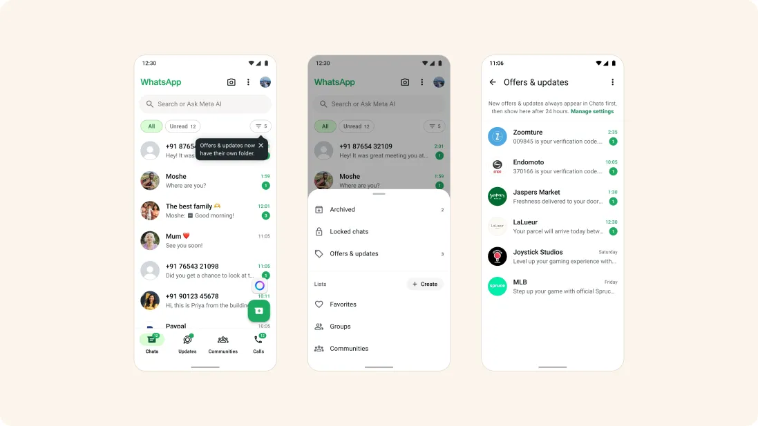 WhatsApp告別廣告洗版！Meta擬設獨立資料夾自動過濾大型商戶訊息 不再怕覆漏親友Inbox！