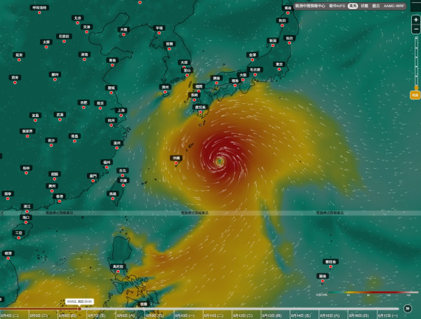 台风“白海豚”升级变强台风 暴风圈半径达320公里 面积足以覆盖多个城市