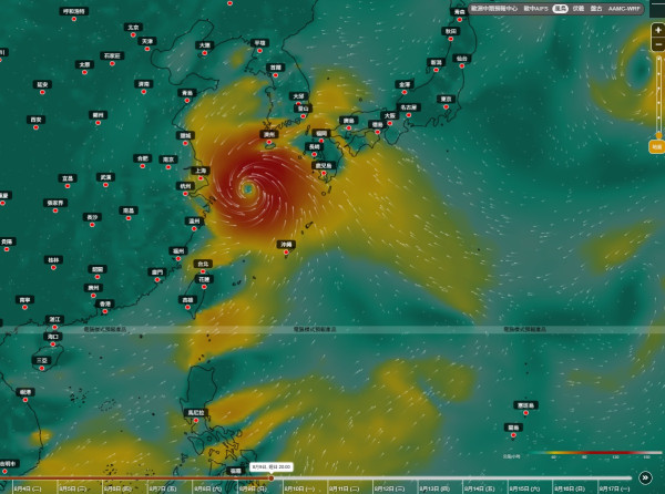 台风“白海豚”升级变强台风 暴风圈半径达320公里 面积足以覆盖多个城市