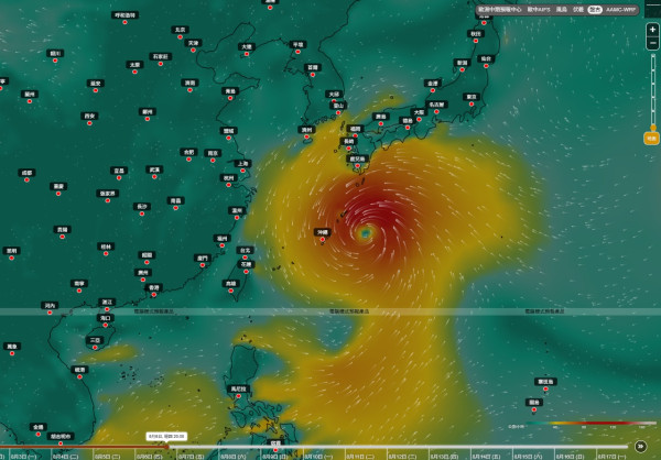 台风“白海豚”升级变强台风 暴风圈半径达320公里 面积足以覆盖多个城市