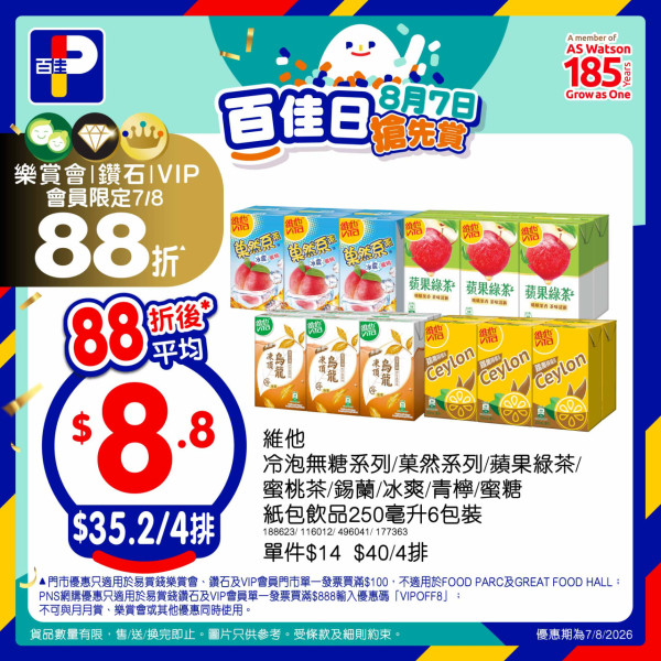 百佳突發全單88折大劈價！快閃2日門市網店同步／折上折1招再減$8 (附優惠碼)