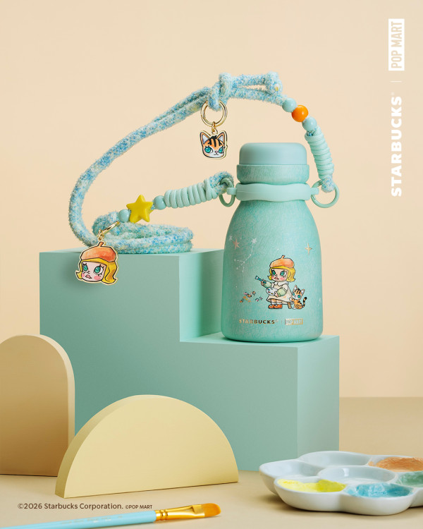 星巴克联名POP MART！MOLLY随行杯+玻璃杯/ Starbucks主题店打卡攻略 (1招免费送贴纸)
