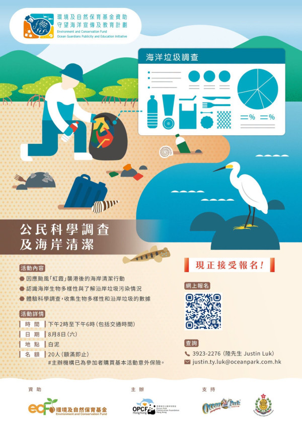 守望海洋招募白泥义工!台风后惊现鬼网废弃物 免费包车+保险体验一日科学家