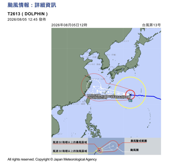 三颱風接力形成!強颱風白海豚周末直撲沖繩轉向北上九州 HK Express8月6日起取消多班來往沖繩航班