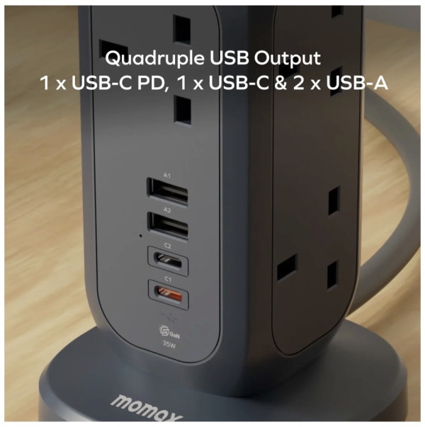Momax 1-Plug 系列直立拖板新登場　2 款型號支援多達 15 部裝置充電