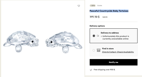 Swarovski Outlet專區低至半價!人氣水晶飾物/小擺設$138起!迪士尼款/水晶高跟鞋都有平
