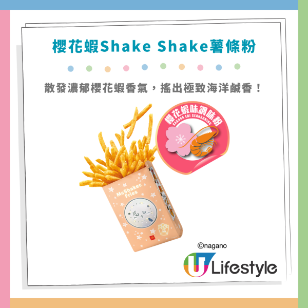 麥當勞CHIIKAWA ARTIVERSE壓軸驚喜！人氣魚柳蝦堡回歸＋小八兔兔限定包裝／全新Shake Shake薯條 (1招加配黃金蟹餅)
