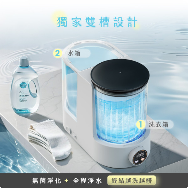 圖片來源:KINYO官網 長旅行洗衫救星!便攜迷你洗衣機5款推介0起 摺疊收納/洗脫一體/藍光殺菌