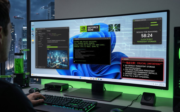 GeForce NOW 遭破解可進入完整 Windows 桌面？可跑 AI 模型但有一點必注意
