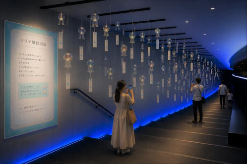 圖片來源:すみだ水族館官網 東京夏日浪漫限定!墨田水族館室內煙火大會!海洋生物煙火投影秀/超夢幻水母風鈴