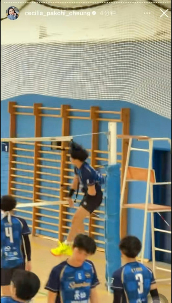 謝霆鋒16歲細仔Quintus排球賽影片瘋傳！目測突破180cm高顏值神複製張栢芝