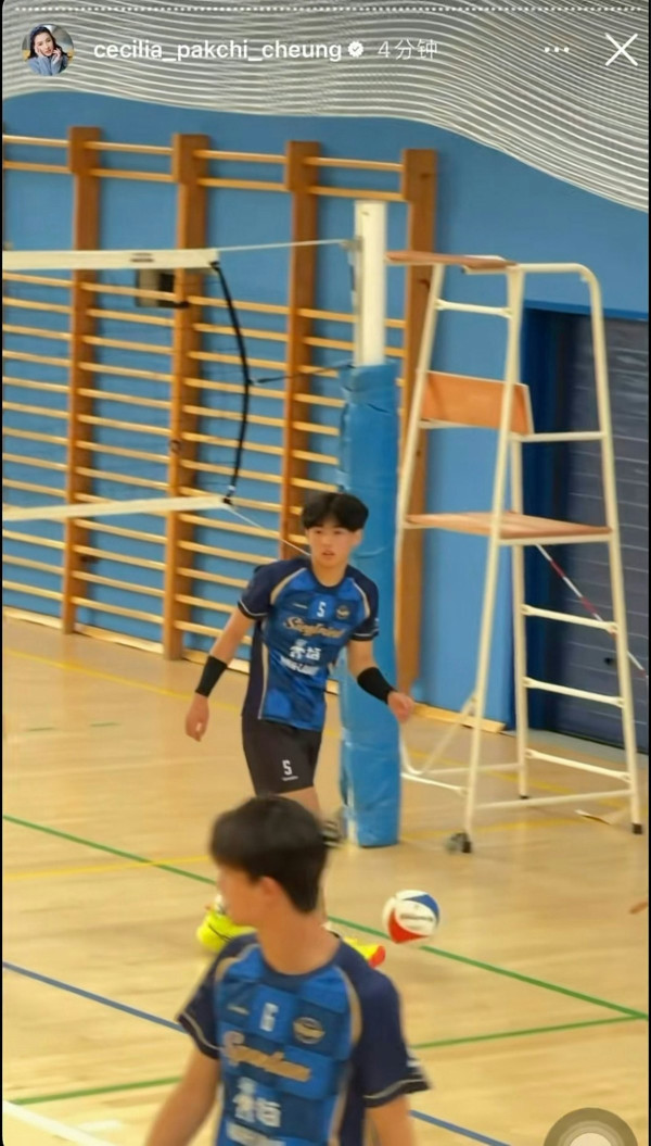謝霆鋒16歲細仔Quintus排球賽影片瘋傳！目測突破180cm高顏值神複製張栢芝