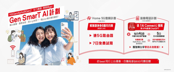 電腦節 2026｜SmarTone 會場優惠　$179 5G Plan 送 $1,400 手機券　Home 5G $121 起、Gen SmarT AI 月費 $98