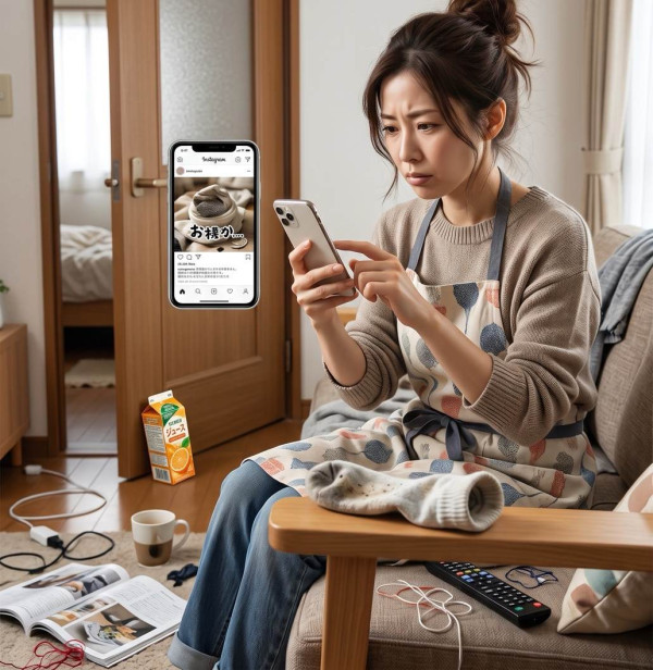 日本人妻開 IG 「公審」老公無手尾日常　髒襪周圍擺、紙包飲品盒做門擋　網民：隔住 Mon 都想執屋