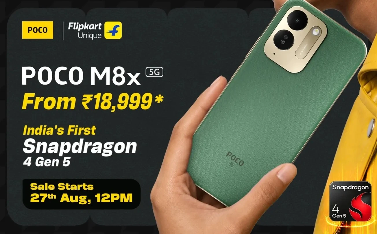 POCO M8x 5G 海外發布｜7,900mAh 巨電池、120Hz 屏幕　最平 $2,000 有找
