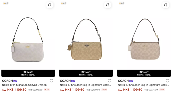 Coach限时大减价低至3折！经典手袋/钱包/卡套$814起！超人气半月包都有折