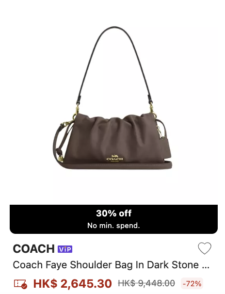 Coach限时大减价低至3折！经典手袋/钱包/卡套$814起！超人气半月包都有折