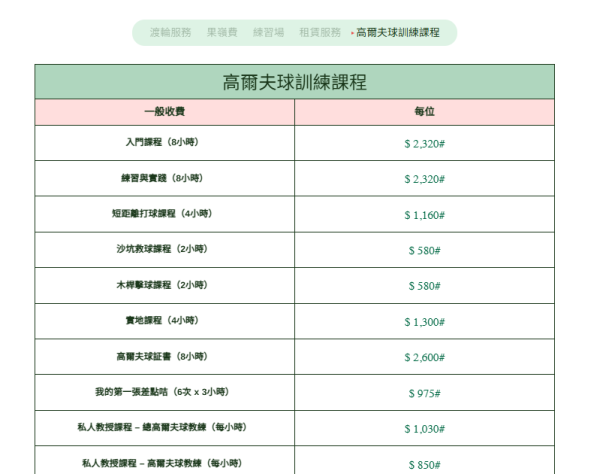 赛马会滘西洲公众高尔夫球场（图片来源︰赛马会滘西洲公众高尔夫球场）