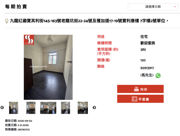 100萬買到九龍灣單位!315呎無契樓第4度拍賣 開拍價一減再減引熱議!網民列2大風險:仲衰過租