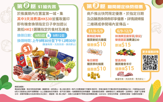 置富第一城．集「鮮味第一城 $1蚊搶鮮餸」推廣活動（圖片來源︰置富第一城）
