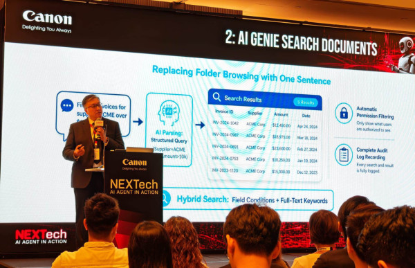 佳能 NEXTech 展現 AI Agent 企業潛力 助營運模式邁向「自主任務執行」