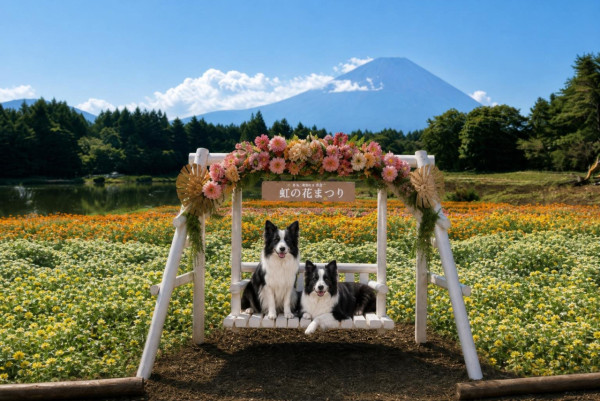 日本山梨縣秋季限定彩虹花祭2026！8萬株繽紛花海盛開/必影小舟與幸福之門 