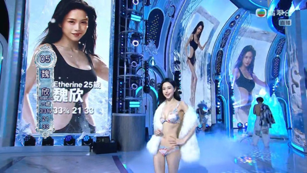 香港小姐2026|5号魏欣泳装秀“岩石胸”全程不动如山!比基尼震撼引爆网友狂截图