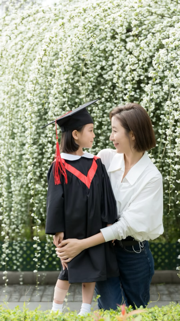 楊茜堯6歲愛女幼稚園穿畢業袍留倩影！小珍珠大眼配瓜子臉如真人洋娃娃超驚艷