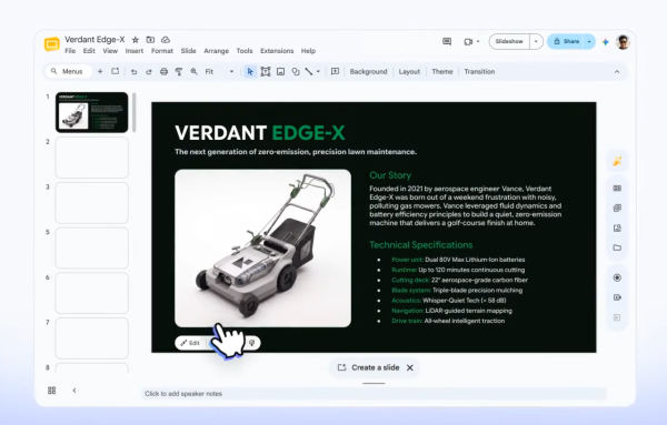 Google Pics設計神器登場挑戰Canva！AI繪圖可修改單一物件、改寫圖片文字兼升4K畫質 整合Docs/Slide一鍵生成