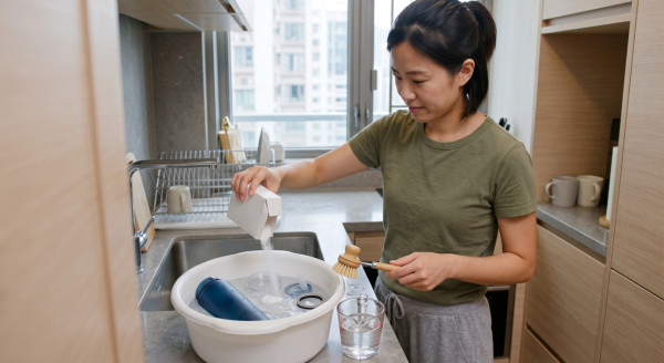 水樽看似乾淨只沖水洗？內側滑溜溜恐藏致病「生物膜」 醫生：恐增腹瀉及過敏機會 教3招洗淨死角位