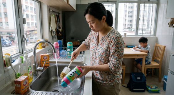 水樽看似乾淨只沖水洗？內側滑溜溜恐藏致病「生物膜」 醫生：恐增腹瀉及過敏機會 教3招洗淨死角位