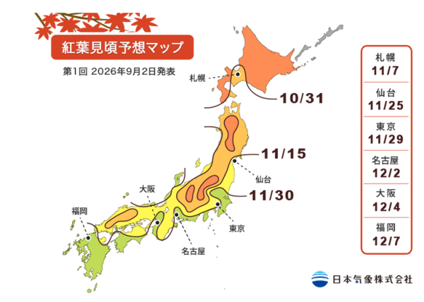 【2026日本紅葉預測】全國賞楓時間表+10大必去景點推薦！見頃情報、交通攻略懶人包 
