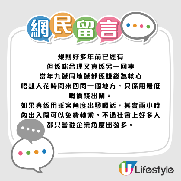 港鐵站內敘舊出閘驚被扣$66！網民嘲條例早過你出世！揭150分鐘逗留上限