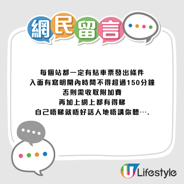 港鐵站內敘舊出閘驚被扣$66！網民嘲條例早過你出世！揭150分鐘逗留上限