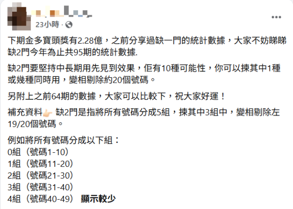 $2.28億六合彩今晚攪珠！網民實測「缺二門」揭高達52%情況中5個號碼！附缺一門教學