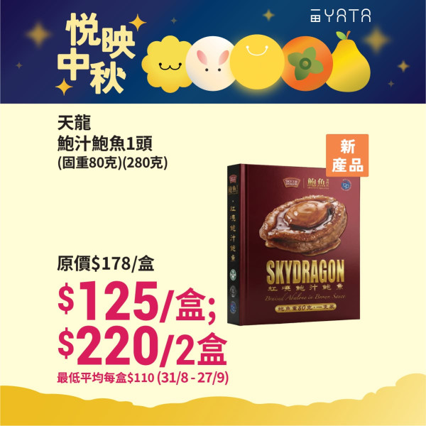 一田優惠低至39折！必搶安記/阿一/官燕棧鮑魚福袋+$99起掃花膠/厚花菇