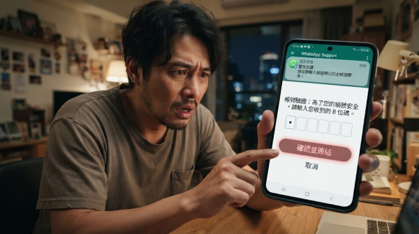 WhatsApp 新騙局｜扮官方叫你㩒一個制 輸入 8 位碼即失帳號
