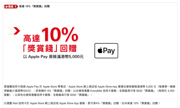 Apple 迷買iPhone Duo/18必睇！滙豐信用卡最新簽賬活動 配合Apple Pay最高拎12%回贈