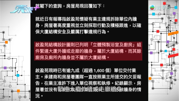 啟德新居屋啟盈苑多單位涉私拆MIC牆！引業主恐慌憂樓宇結構 房署證實7單位違規拆